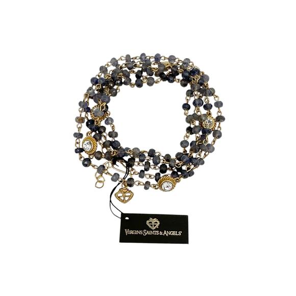 VIRGINS SAINTS & ANGELS VSA Wrap 6mm Semi-Precious Lolite Beads - Picture 3 of 8